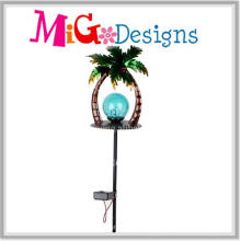 Estaca de Metal Solar Palm Power Lights